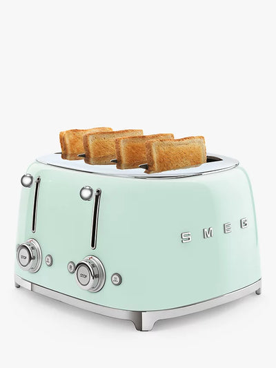 Smeg Retro 50's Style 4 Slice Toaster Pastel Green TSF03PGUK