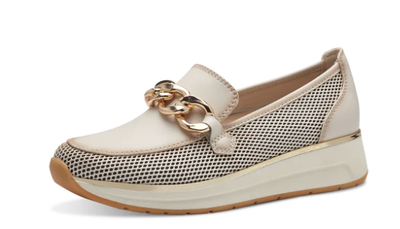 Marco Tozzi Ladies Mesh Loafer 24732-42 in Cream Combination