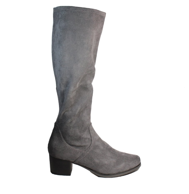 Grey stretch boots hotsell