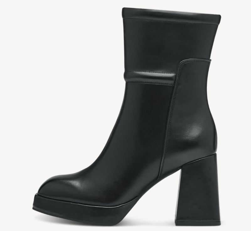 Marco Tozzi Ladies Calf Length Block Heel Boots 25353-41 in Black