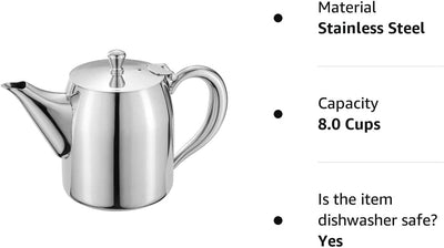 Judge Teaware 8 Cup Stainless Steel Teapot JR34
