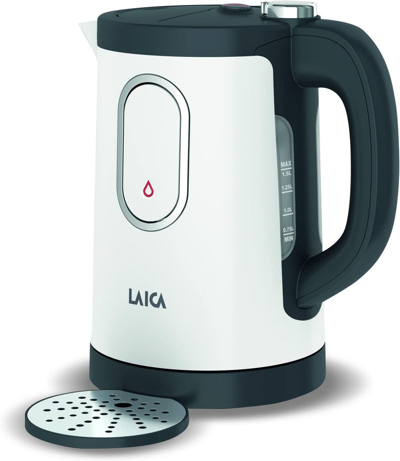 LAICA Dual Flo Electric Kettle One Cup Fast Boil Capacity 1.5 L