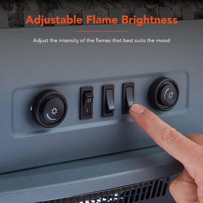 Warmlite Wl46019g Wingham electric Fireplace Heater 2 Door Grey