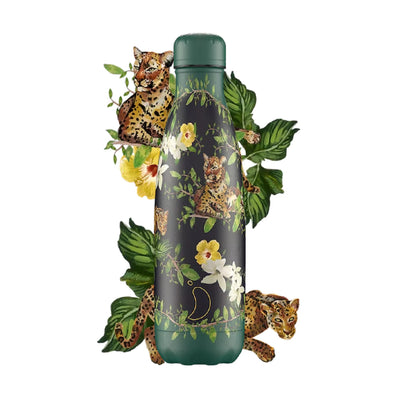 Chilly's Reusable Water Bottle 500ml - Tropical Flowering Leopard