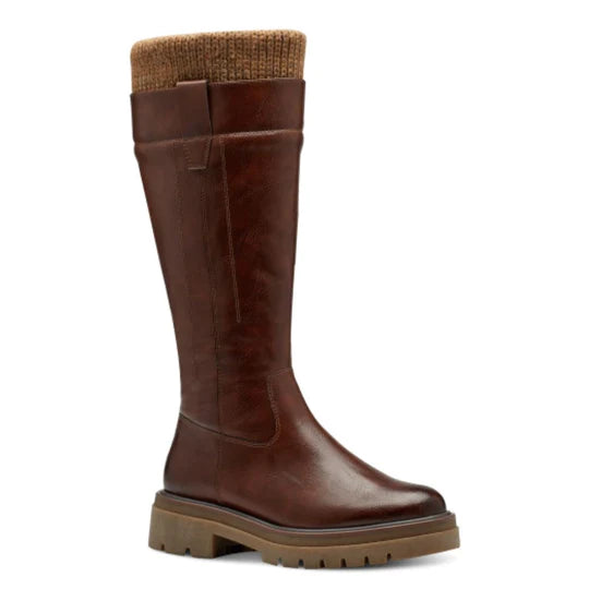 Marco Tozzi Ladies Knee High Boots 26681-41 Chestnut Combination