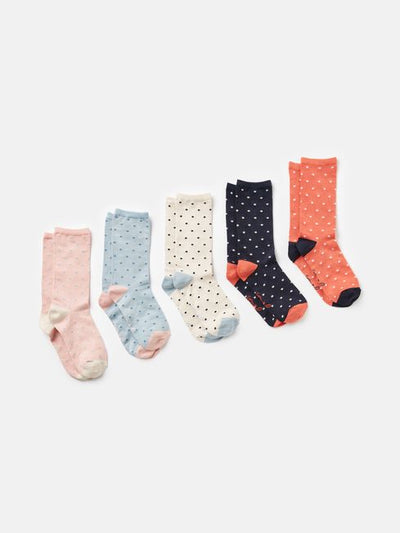 Joules Women’s Multi 5 Pack of Socks