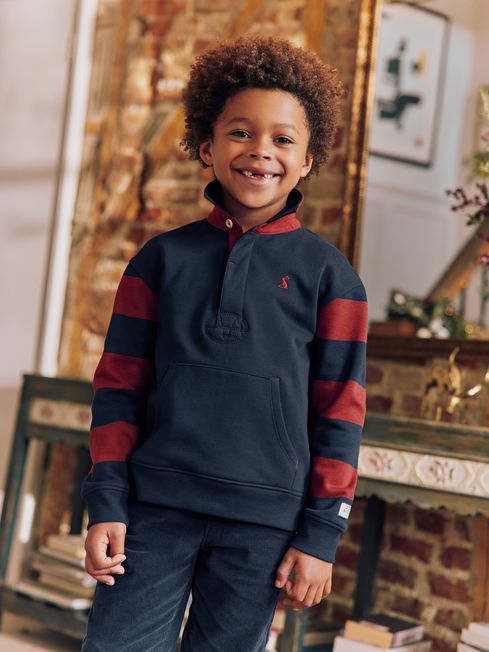 Joules Boys Try Navy Rugby Sweatshirt