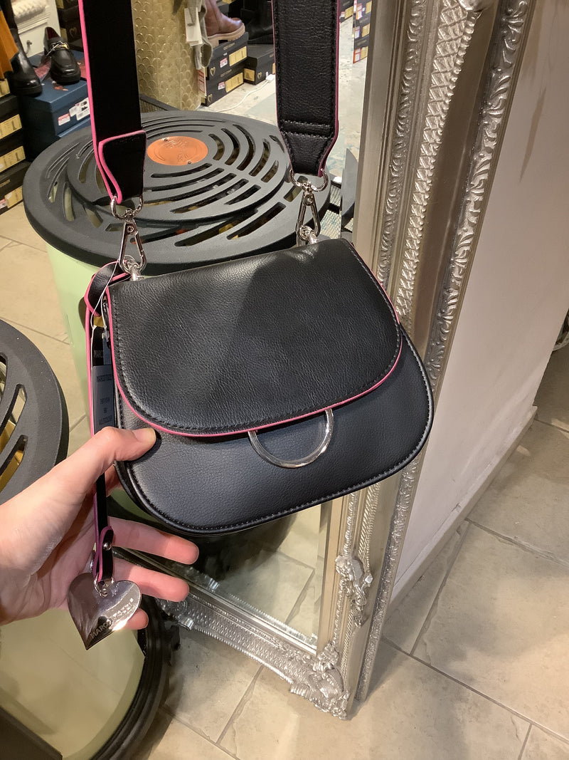 Marco Tozzi CrossBody Handbag in Black and Pink 2-61112-24