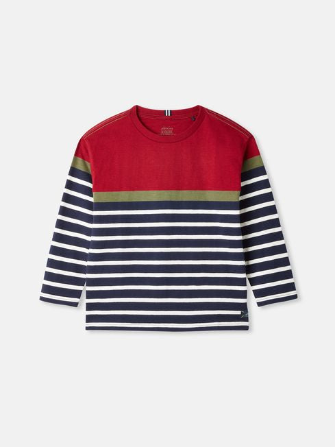 Joules Boys Navy Striped Long Sleeve Top