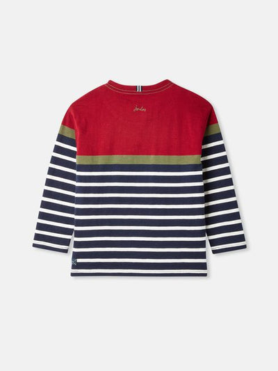 Joules Boys Navy Striped Long Sleeve Top