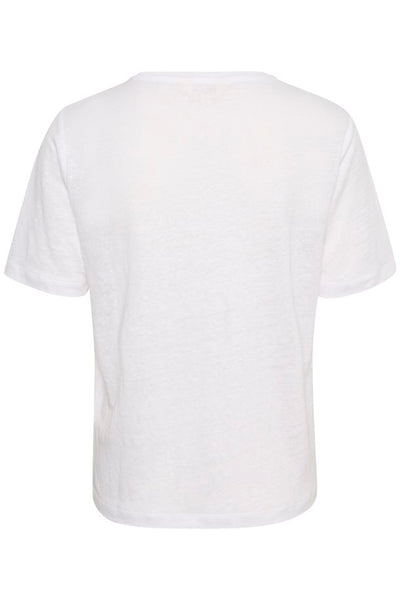 Part Two Women’s Emme Linen T-Shirt in Bright White, EmmePW Tee