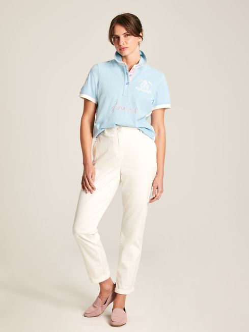 Joules Beaufort Blue Short Sleeve Cotton Polo Shirt
