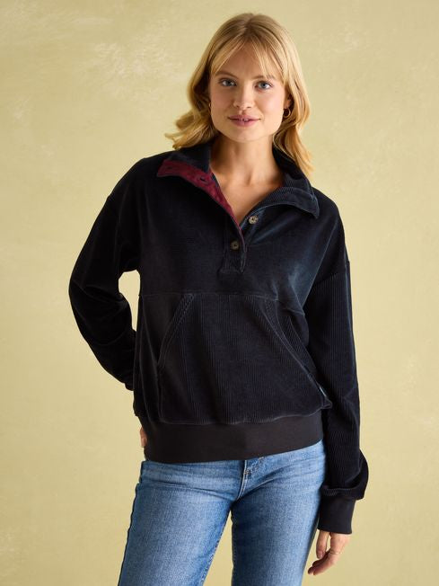 Joules Women s Renee Navy Blue Corduroy Sweatshirt Jacksons of Saintfield