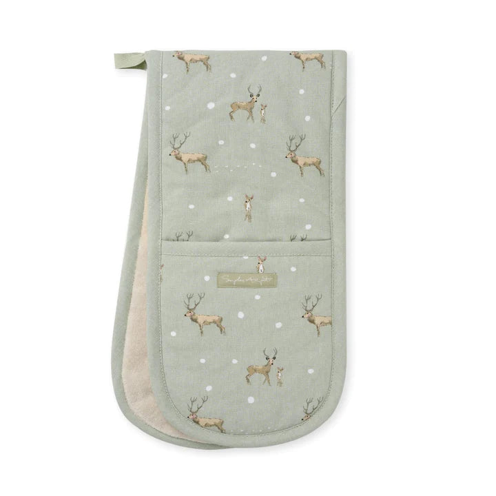 Sophie Alport Christmas Stags Double Oven Glove