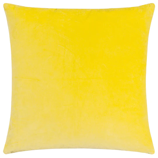 Paoletti Mentera Cotton Velvet Cushion Yellow/Peach Crush