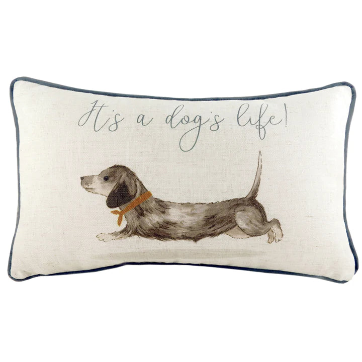 Evans Lichfield Oakwood Dog Rectangular Cushion Multicolour 30x50cm