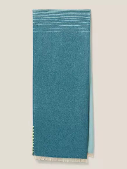 WHITE STUFF SELMA MIDWEIGHT SCARF IN BRIGHT TEAL