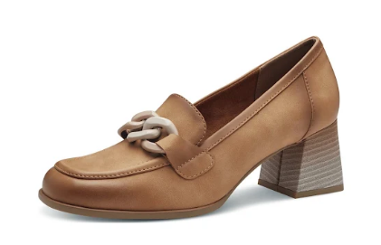 Marco Tozzi Ladies Loafer with block heel 24418-42 tan
