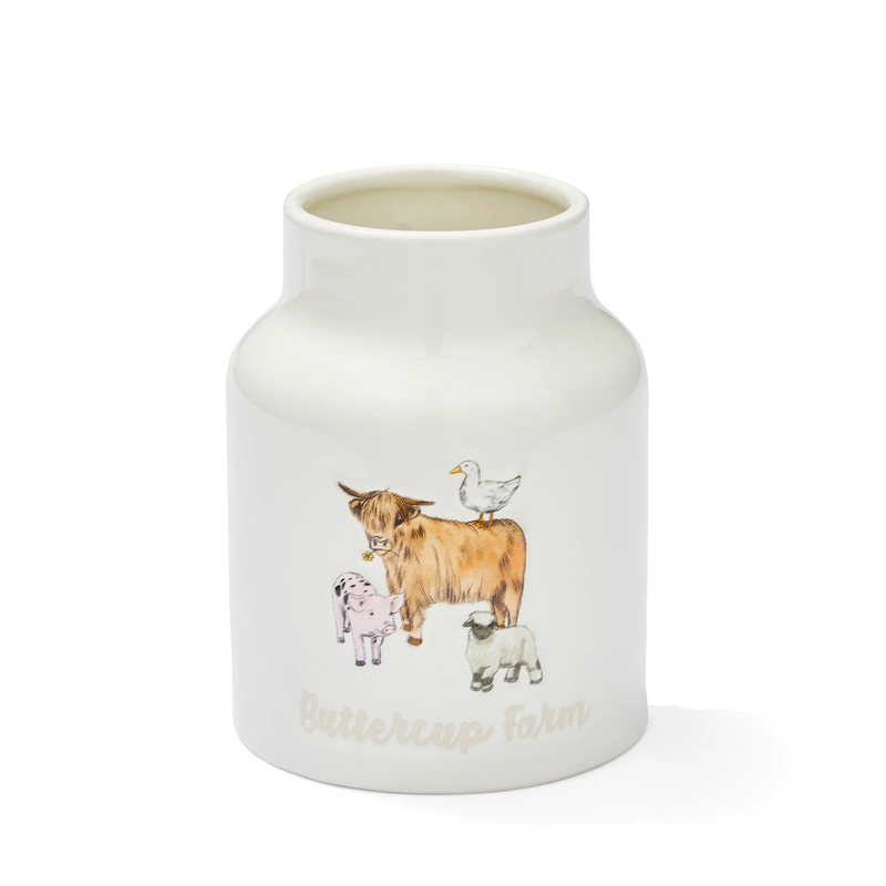Buttercup Farm Highland Cow Utensil Canister