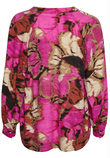 Soaked In Luxury Ladies Blouse SLImana LS in Picante Large Scale Flora, Imana