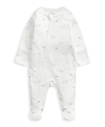 Stork All In One Sleepsuit White- Mamas & Papas
