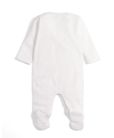 Velour Cloud All-in-One with Hat - 2 Piece White Set - Mamas & Papas