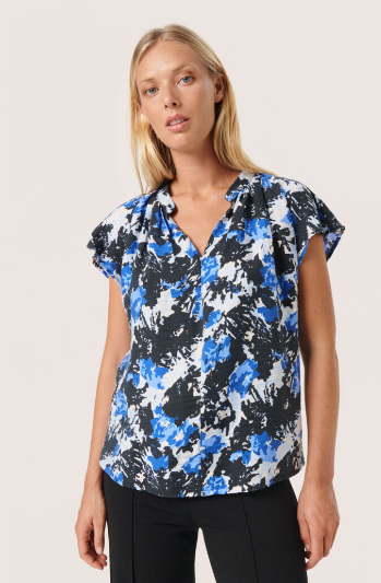 Soaked In Luxury Ladies Top SLnicasia Marion in Beaucoup Ditzy Flowers, Nicasia Blouse