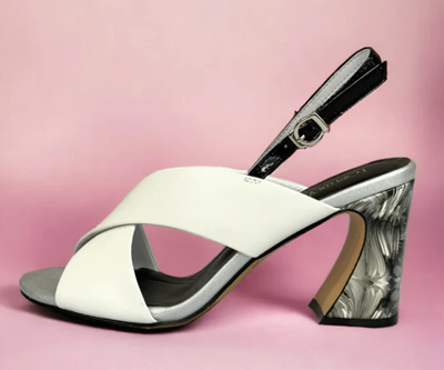 Loretta Vitale Ladies High heel Sandal D40502C in White