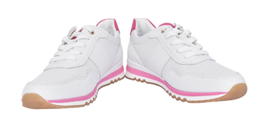 Marco Tozzi Ladies Sparkly Trainer 23745-42 in White Pink