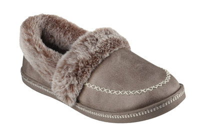 Skechers Ladies Slippers Cozy Campfire Lets Toast 167622 Taupe