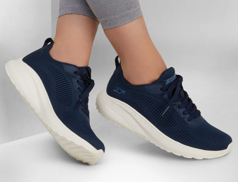 Skechers Ladies Trainers BOBS Squad Chaos Face Off in Navy Jacksons of Saintfield