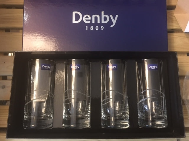 Denby Leadless Crystal Large Tumblers - Set of 4
