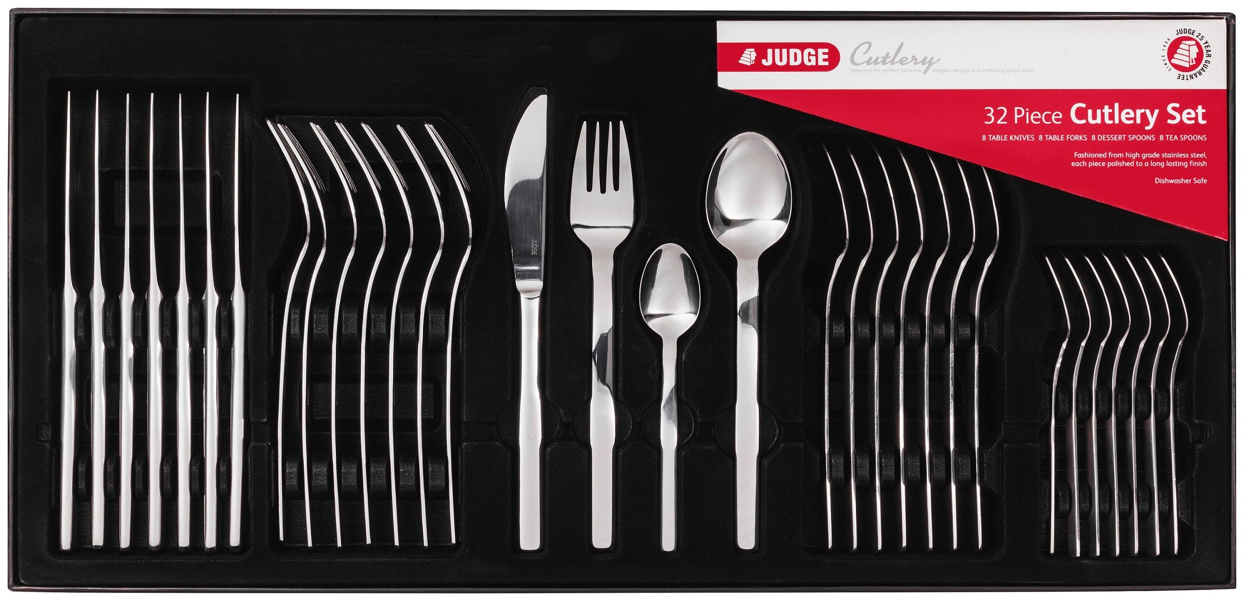 Judge Beaumaris 32 Piece Cutlery Set 8 Person Setting Jacksons of