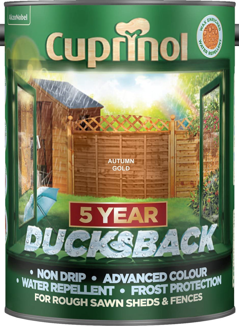 Cuprinol 5 Year Ducksback 5ltr Autumn Gold