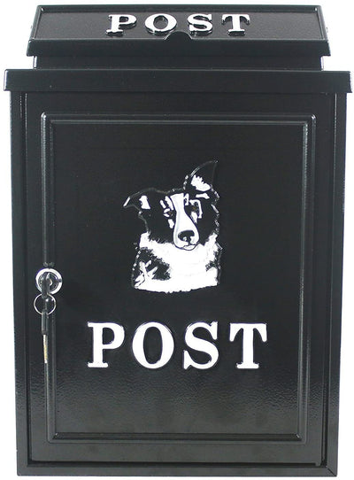 Wall Mounted Cast Iron Post Box Sheep Dog