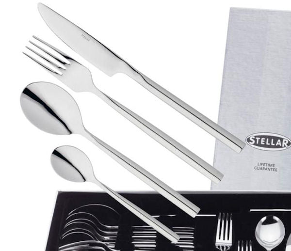 Stellar Rochester 24 Piece 18/10 Polished Cutlery Set Gift Boxed BL50