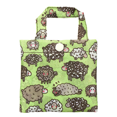 Eco Chic Green Sheep Recycled Foldaway Shopper Bag