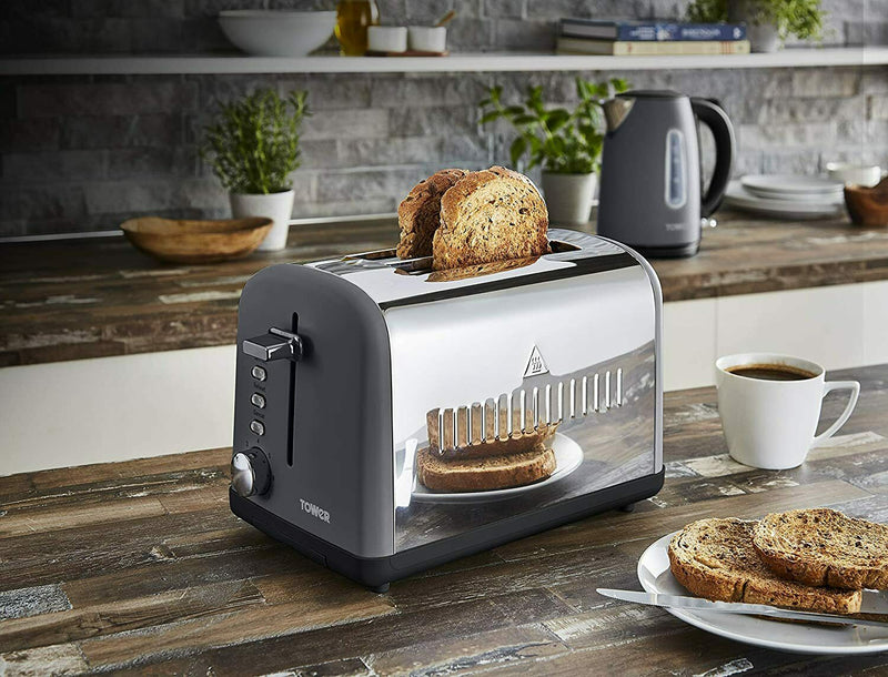 Tower 900w 2 Slice Slate Infinity Stone Collection Toaster T20041SLT