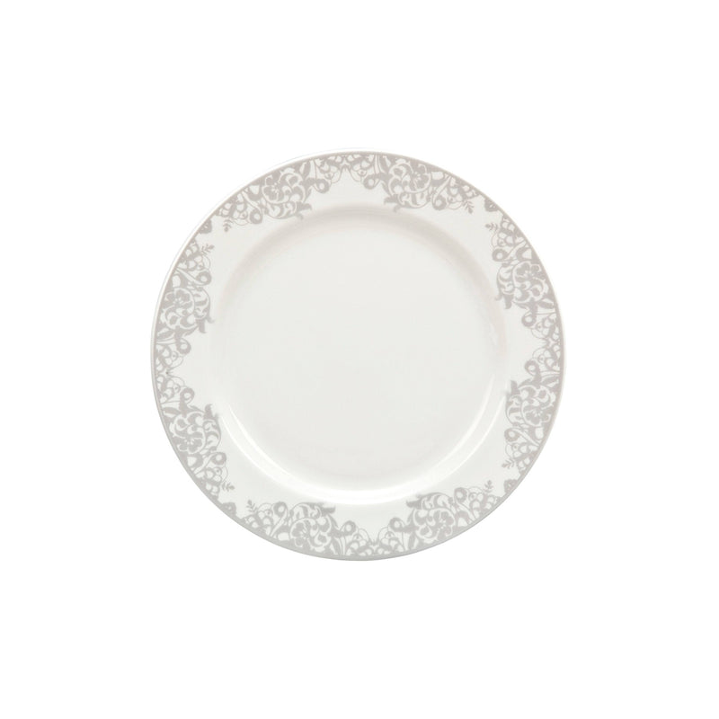 Denby Monsoon Filigree Silver Pastry Plate
