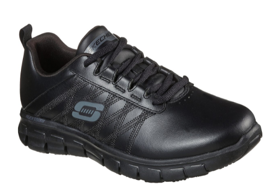 Skechers Work Relaxed Fit Sure Track Erath Ladies Black