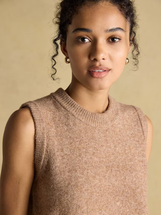 Joules Women’s Holly Tan Knitted Vest