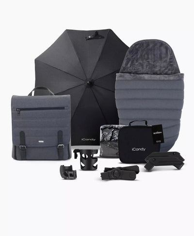 iCandy Peach 7 Pushchair & Carrycot Bundle in Dark Grey