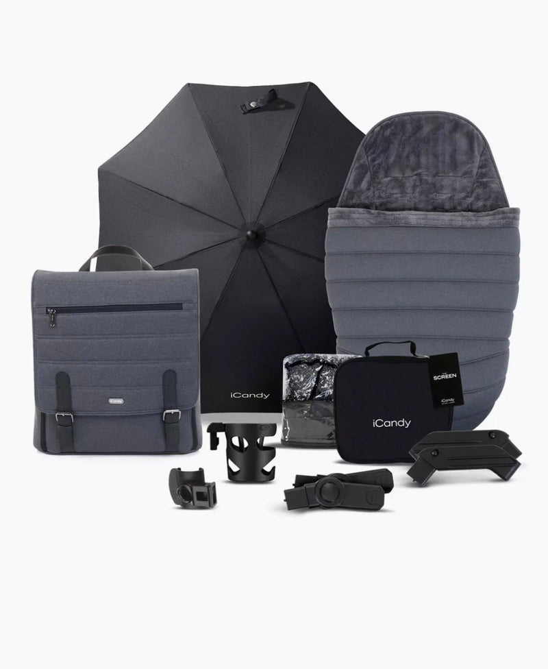 iCandy Peach 7 Pushchair & Carrycot Bundle in Dark Grey