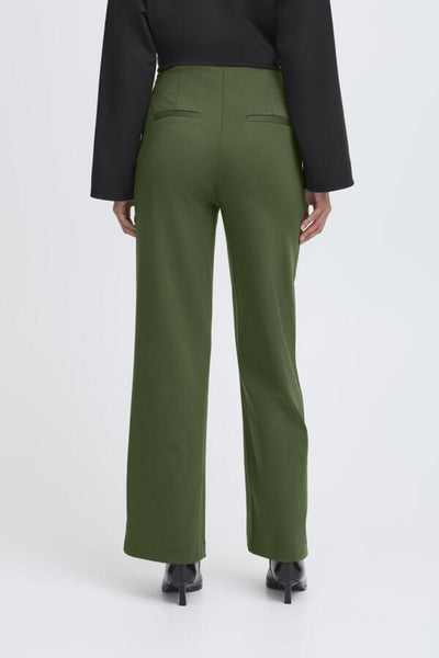 Ichi Women’s IHKATE Wide Pants in Rifle Green