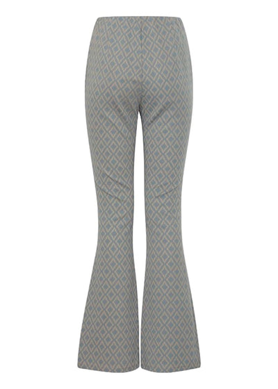 Ichi Ladies IHPRIYA Flared Trousers - Blue Mirage Jaquar, Priya