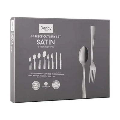 Denby Satin 44 Piece Cutlery Set Gift Boxed