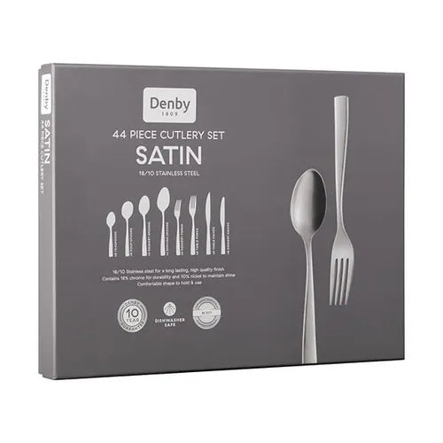 Denby Satin 44 Piece Cutlery Set Gift Boxed