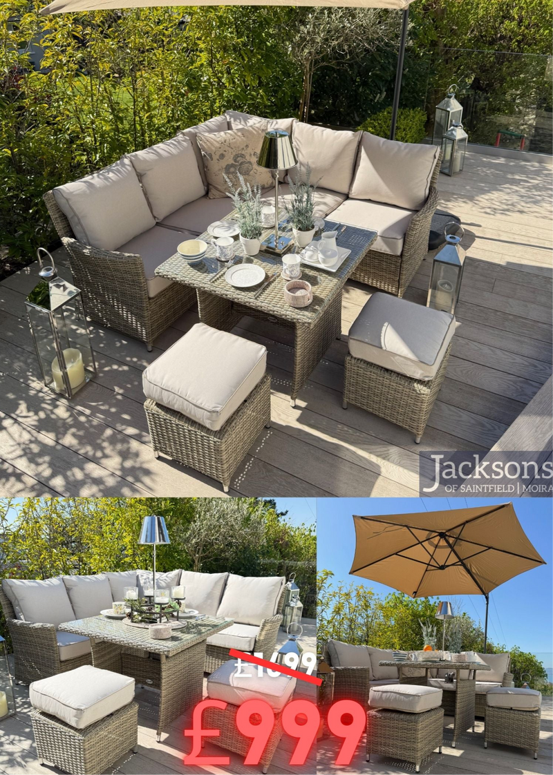 Hartman Westbury Luxury Corner Sofa Dining Set With Footstools