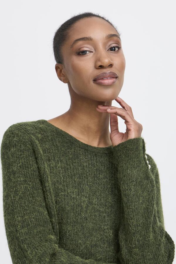 Ichi Women’s IHKAMARA Jumper in Rifle Green