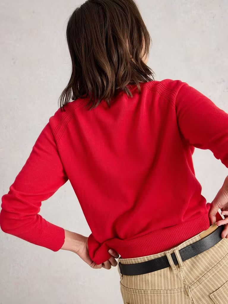 White Stuff Women’s Lulu Cardi in Bright Red